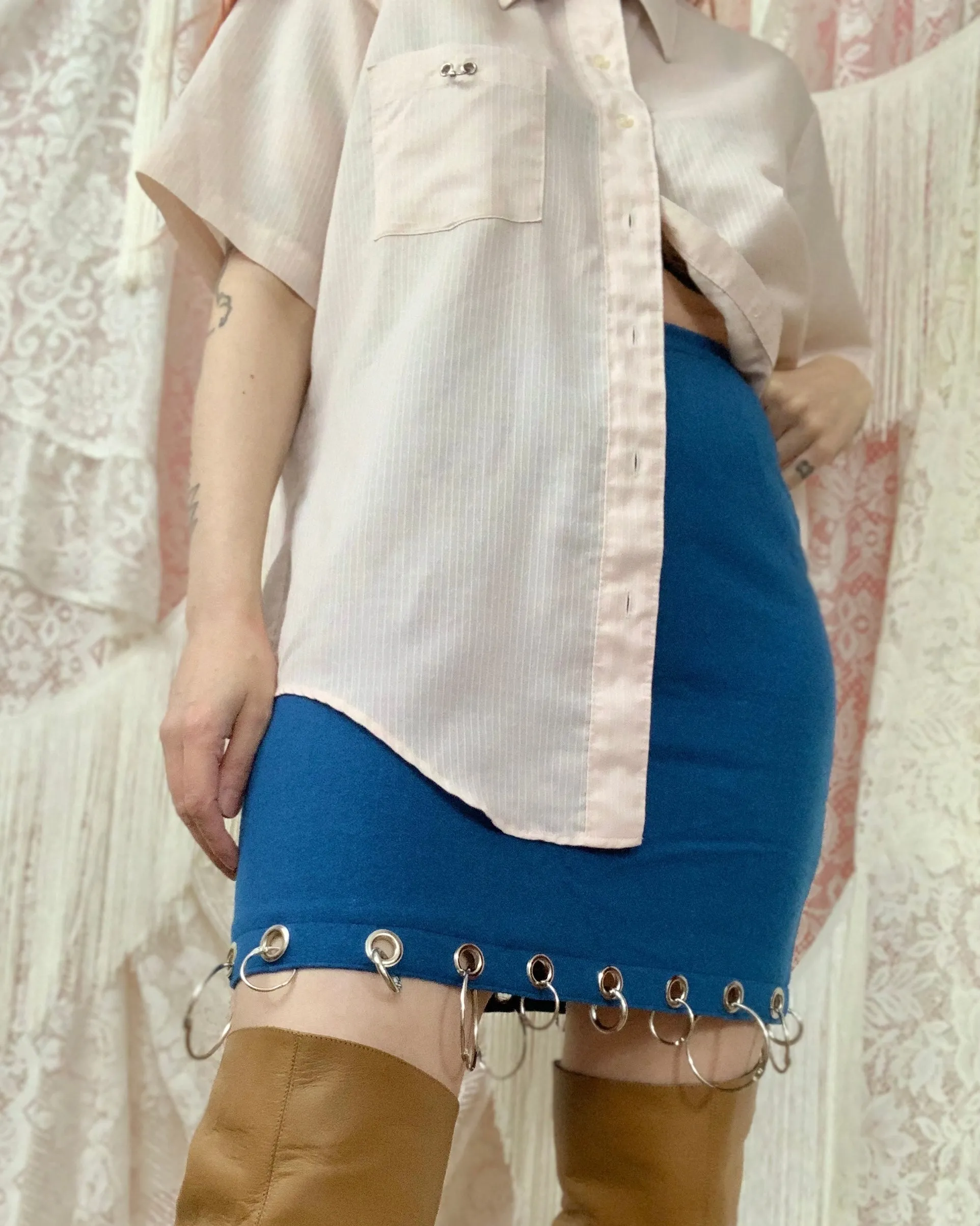 Custom Grommet Ring Mini Skirt