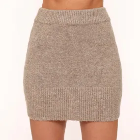 Taupe Knit Skirt