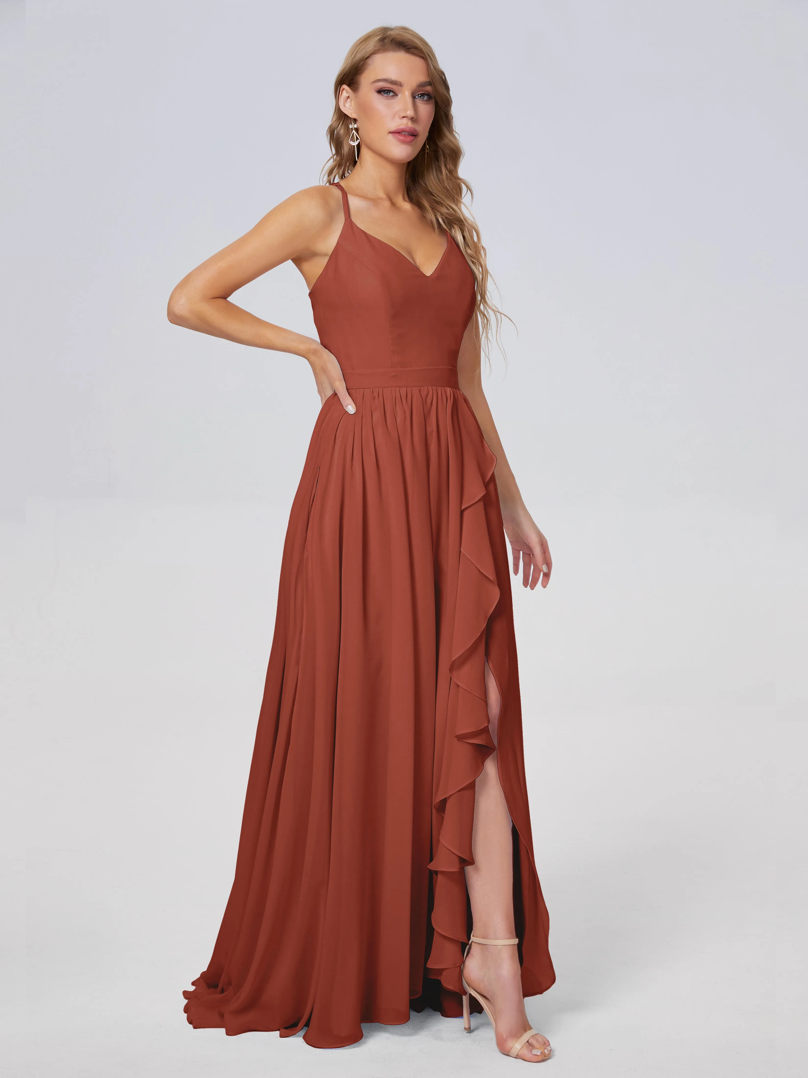 Asymmetric Teagan Chiffon Bridesmaid Dresses