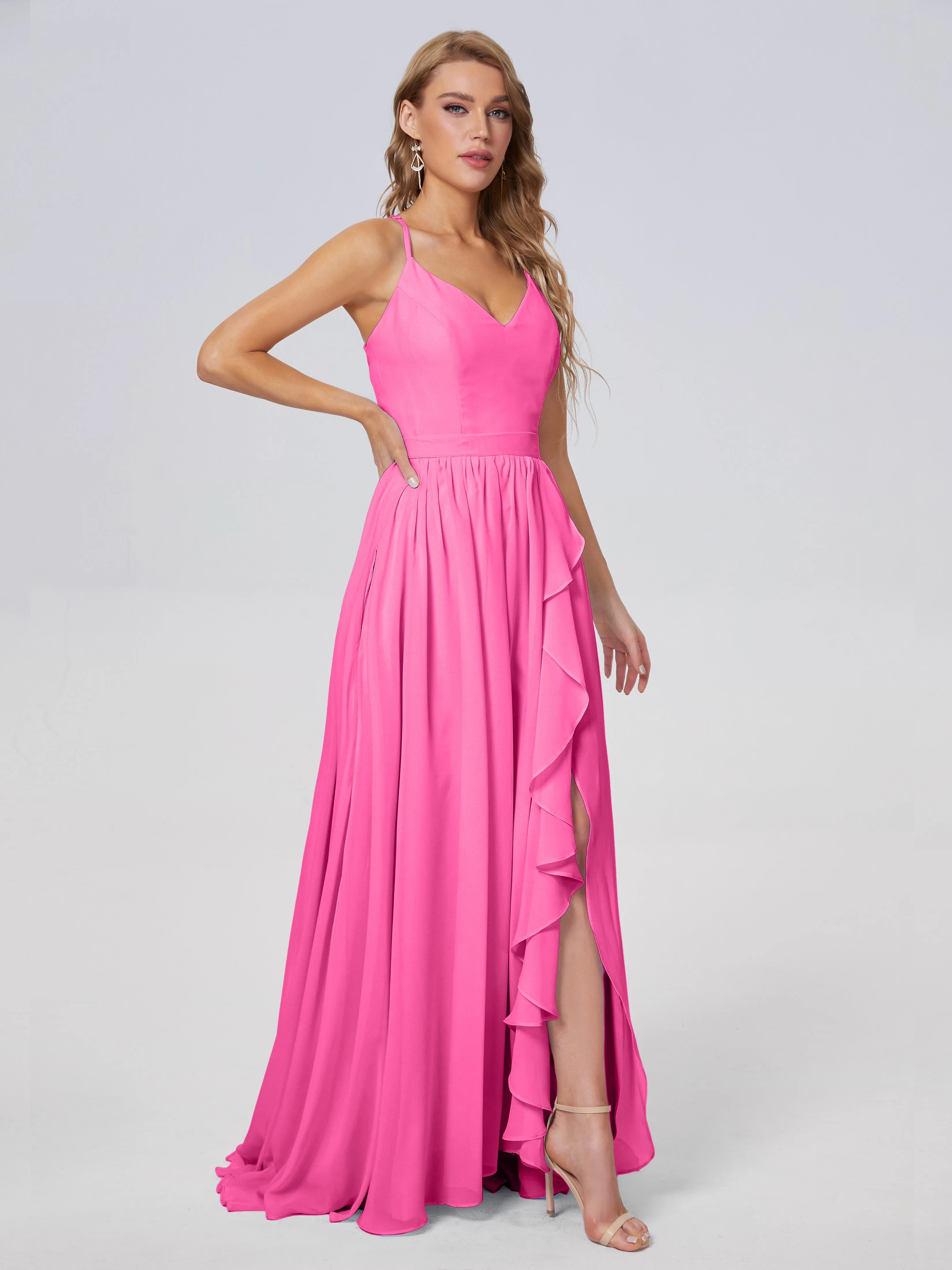 Asymmetric Teagan Chiffon Bridesmaid Dresses