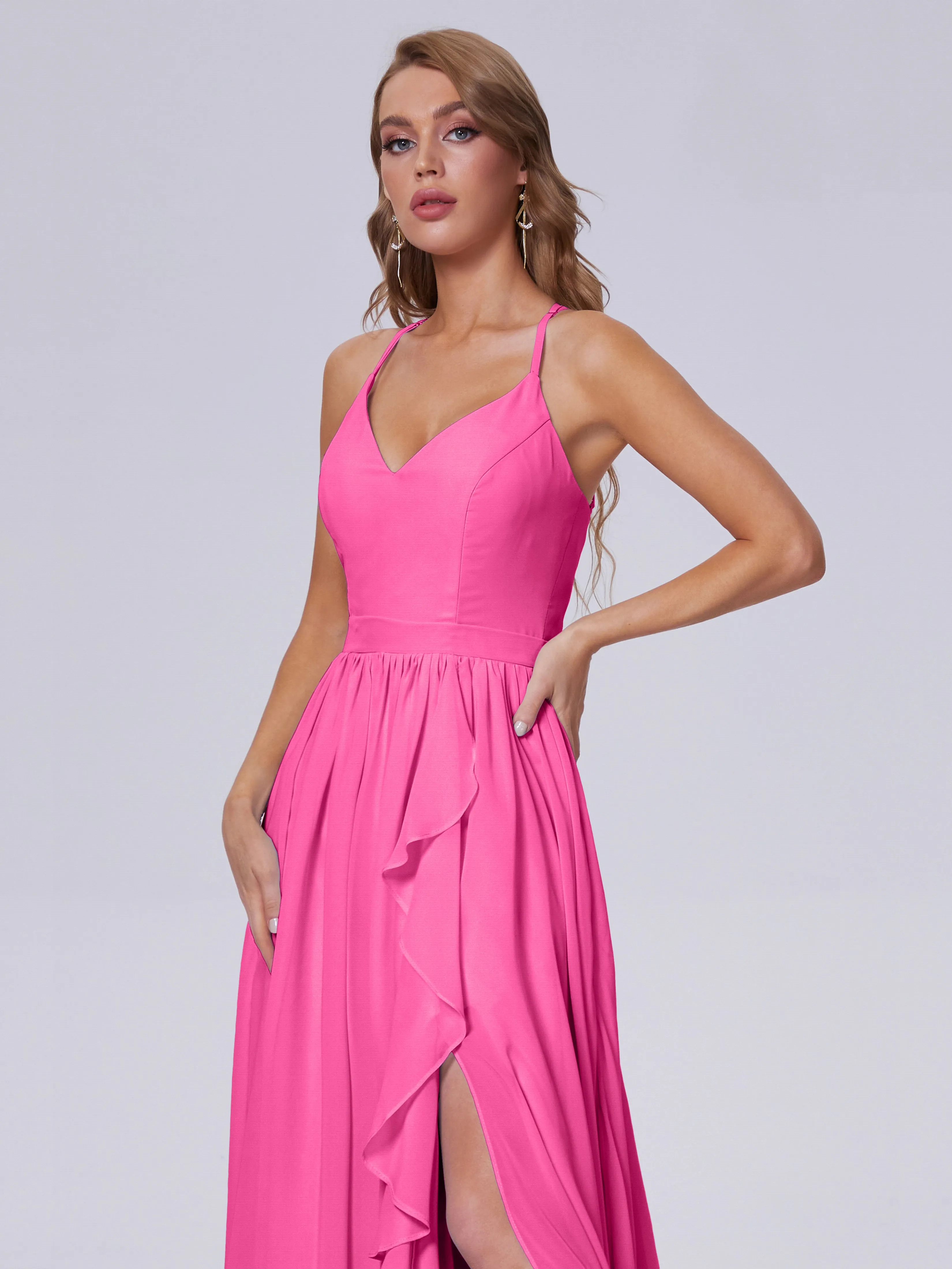 Asymmetric Teagan Chiffon Bridesmaid Dresses