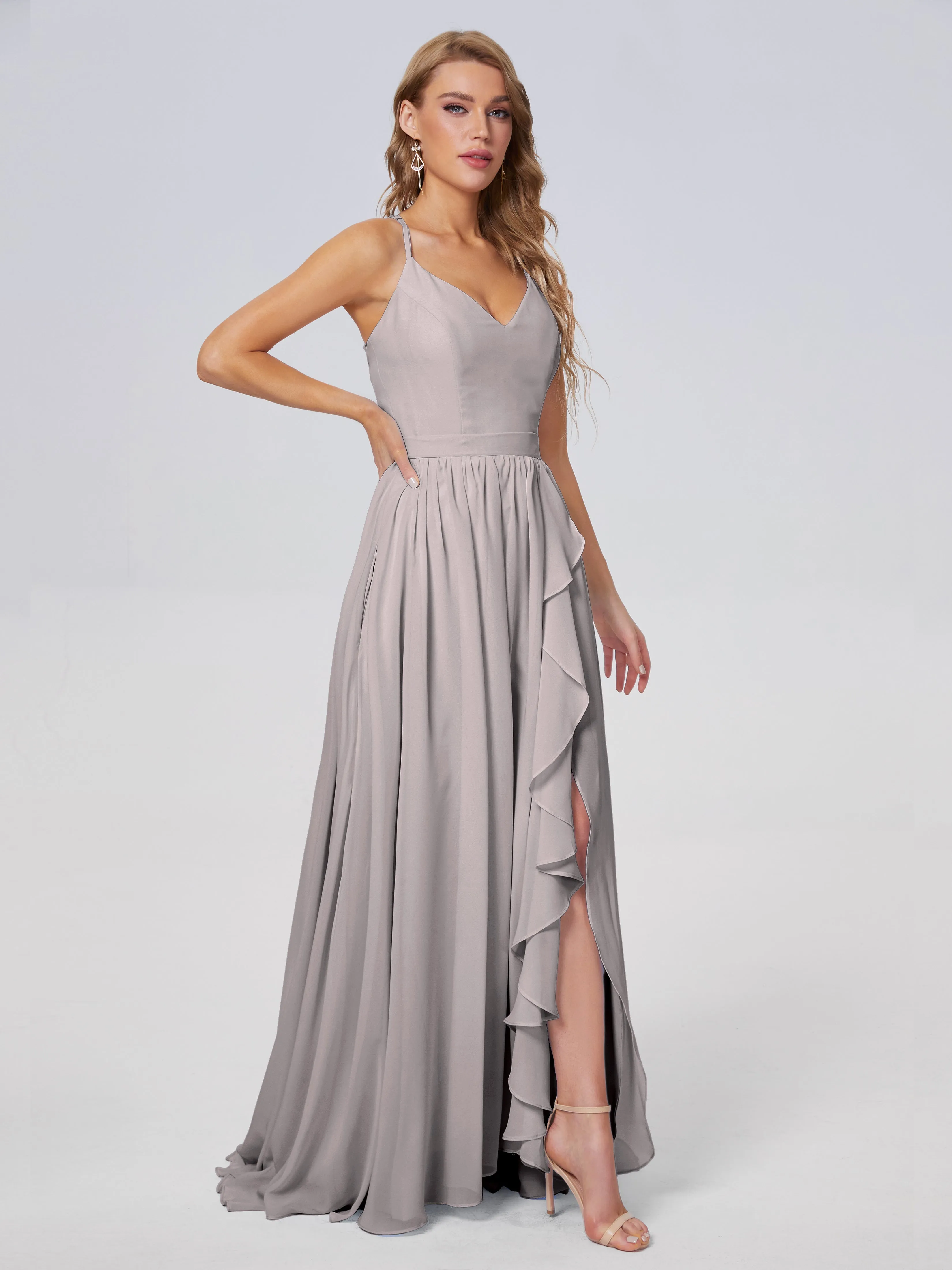 Asymmetric Teagan Chiffon Bridesmaid Dresses