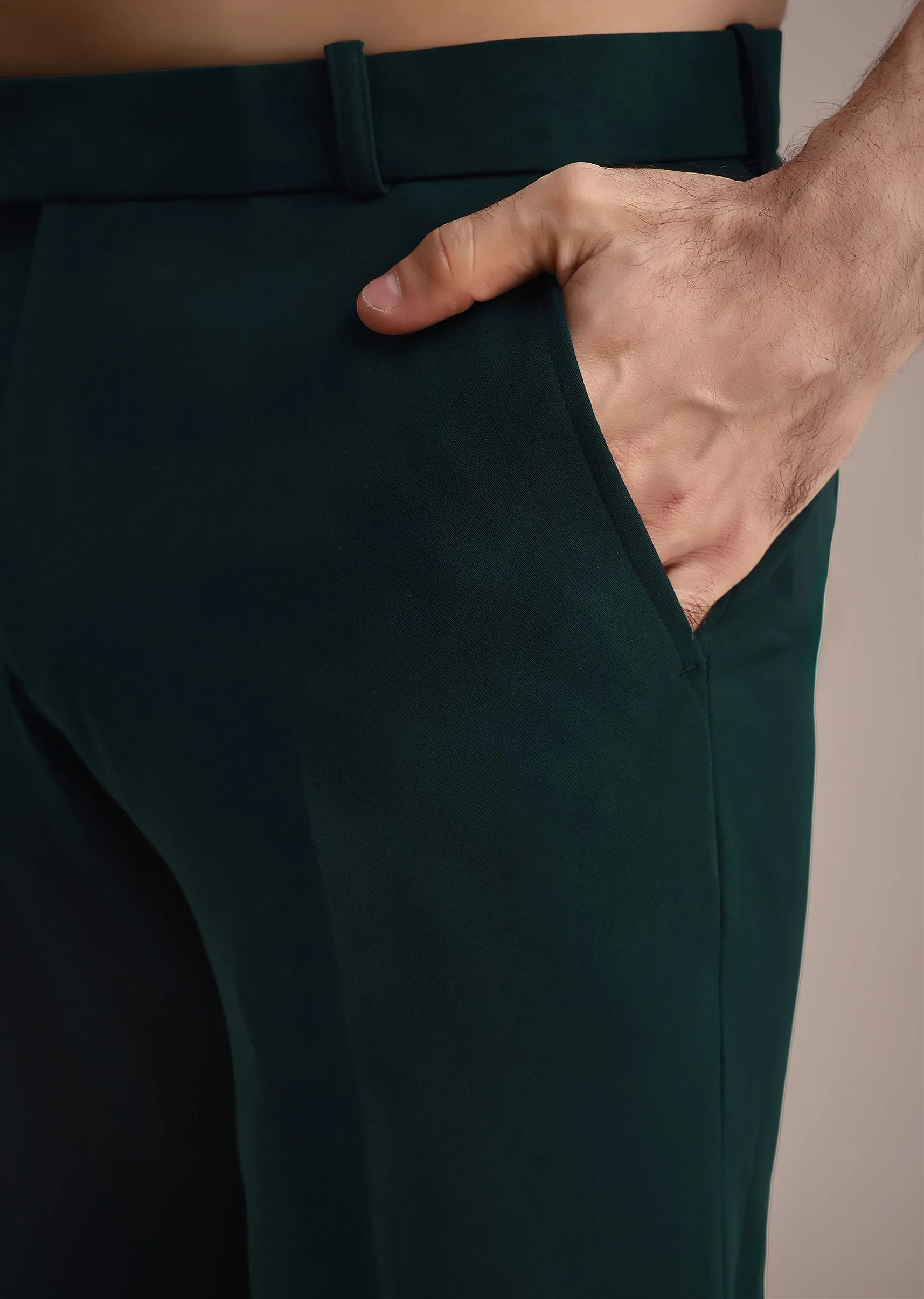 Teal Indowestern Set With Hand Work For Men