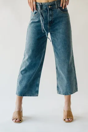 Denim Pants with Tie Detail