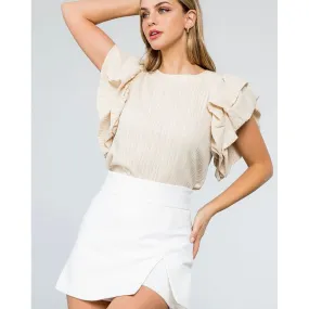 Ruffled Sleeve THML Top