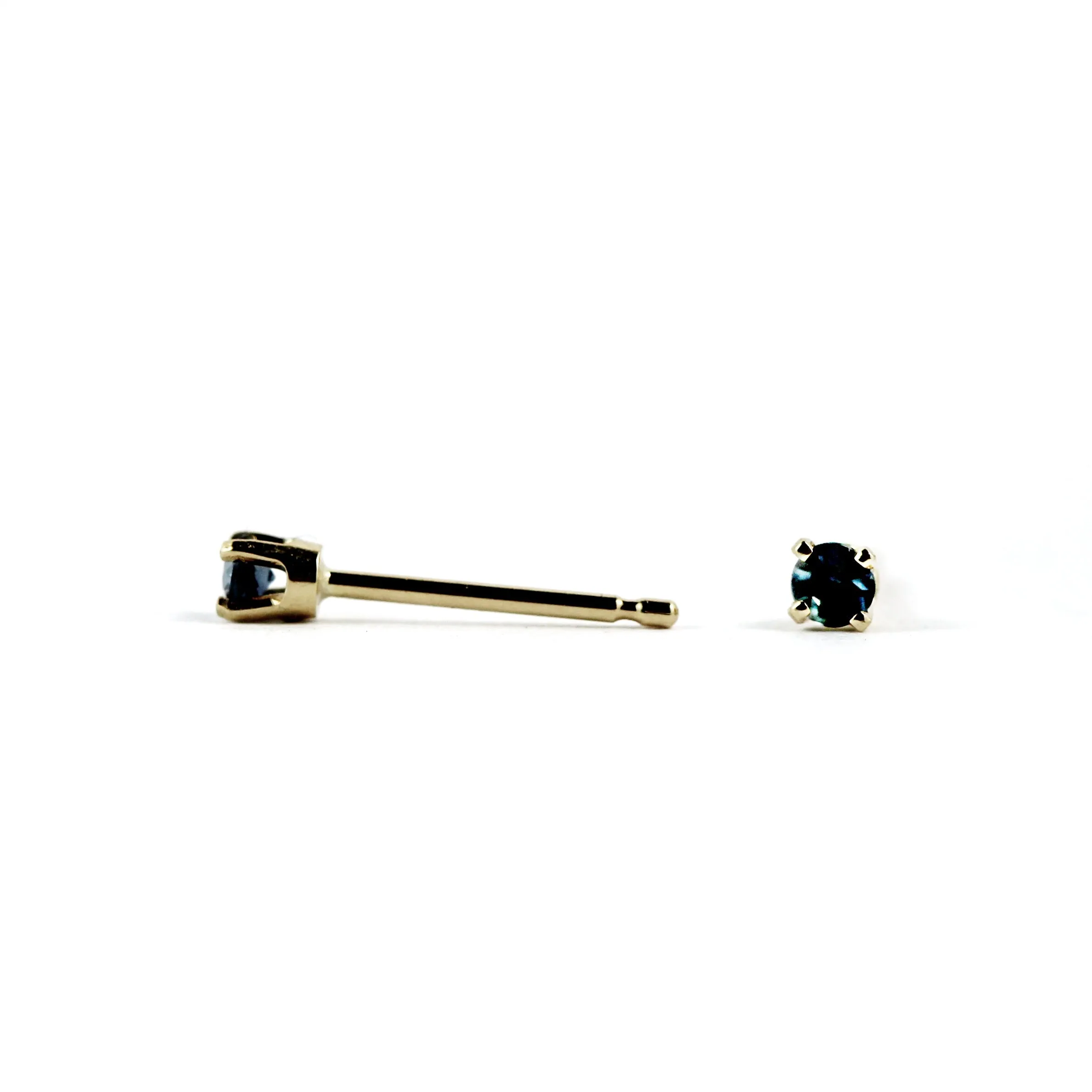 Dainty Parti Sapphire Stud Earring