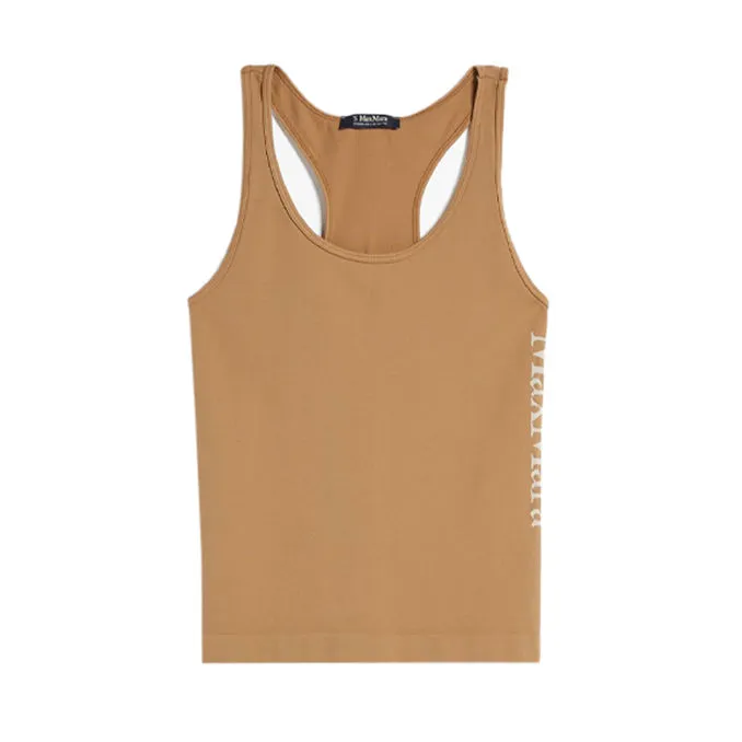 Woman Camel Top Fortuna with Side Logo