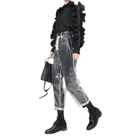 Transparent Women's Ankle Pants Fashion Limpid Apparel