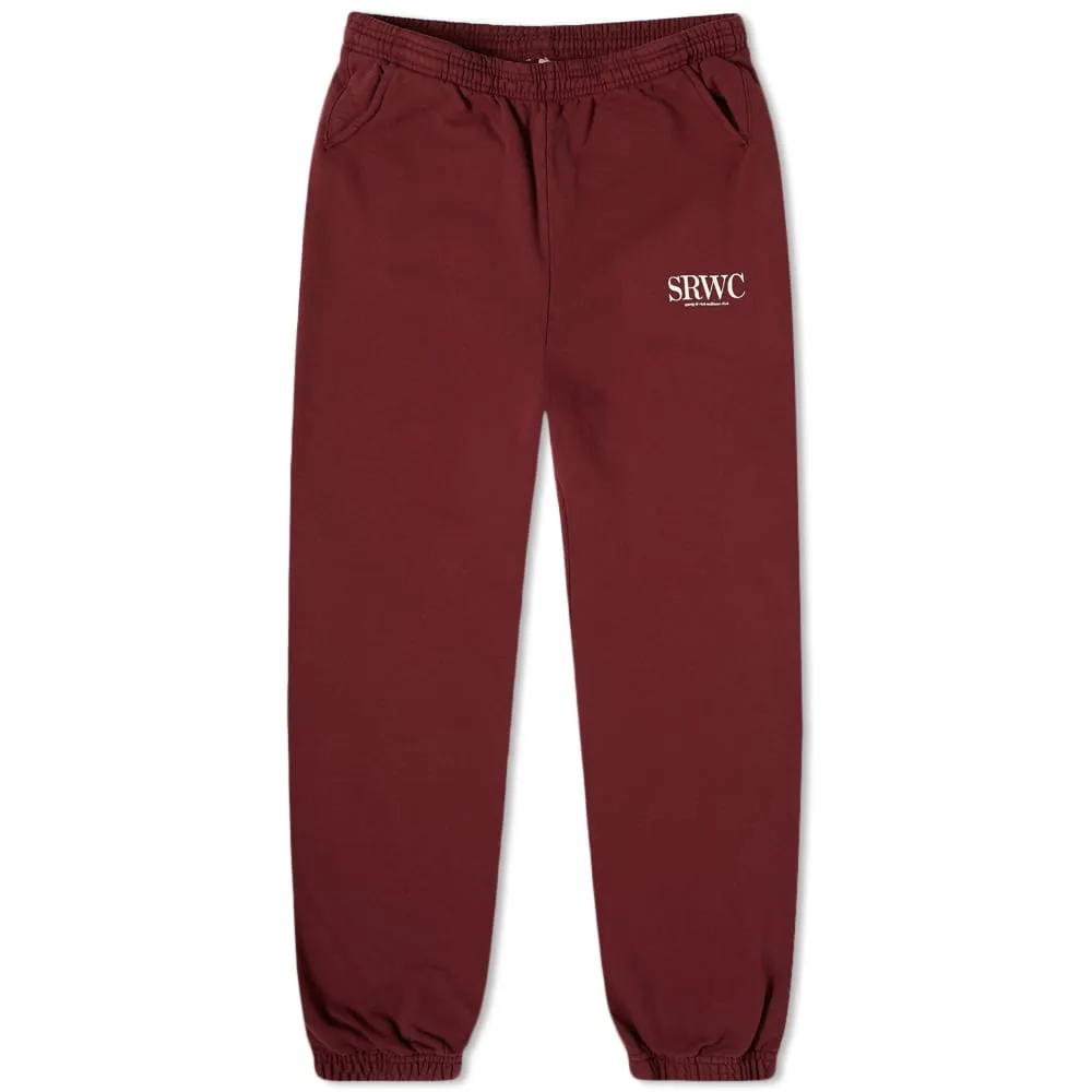 Upper East Side Sweat Pant in Merlot & Cream