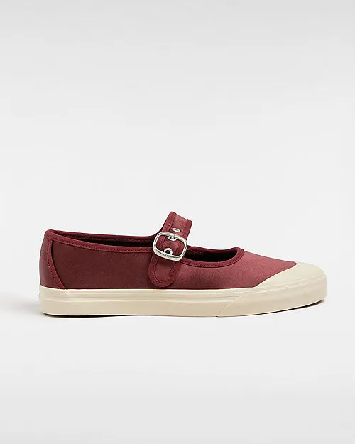 Vans Premium Mary Jane Lo Pro Satin Shoes for Men and Women in Madder Brown Red Color