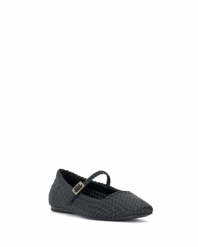 Black Woven PU Shoes