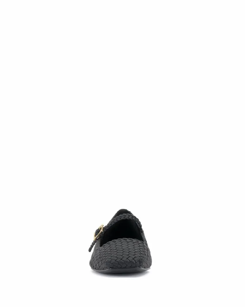 Black Woven PU Shoes