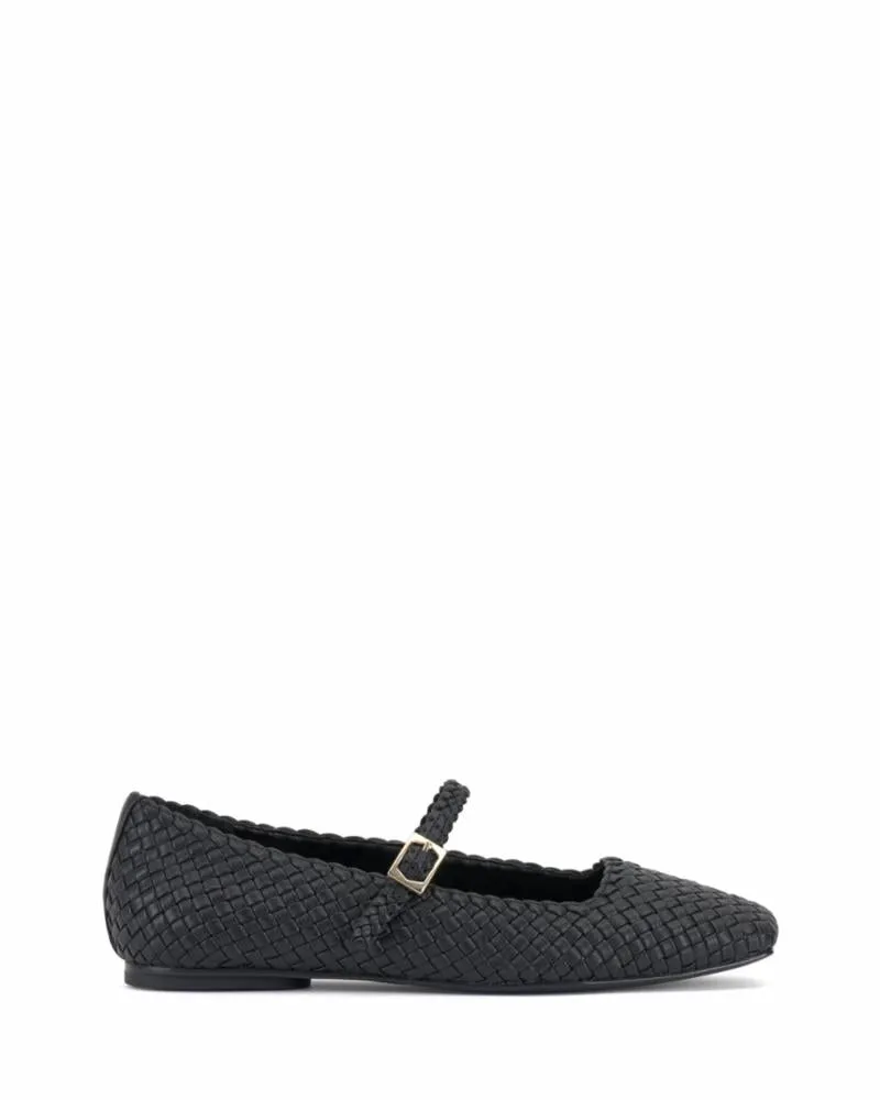 Black Woven PU Shoes