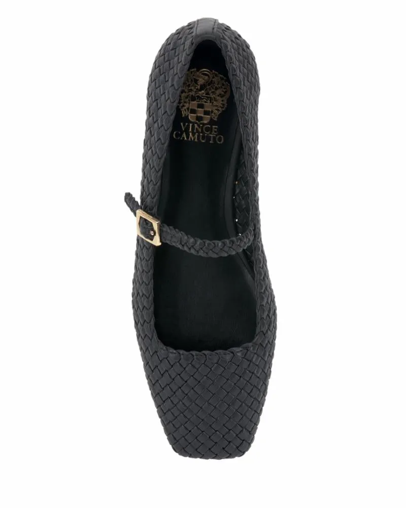 Black Woven PU Shoes