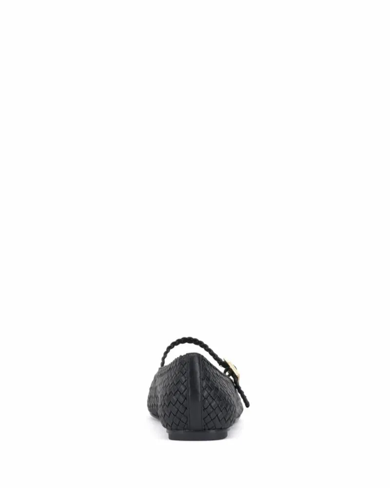 Black Woven PU Shoes