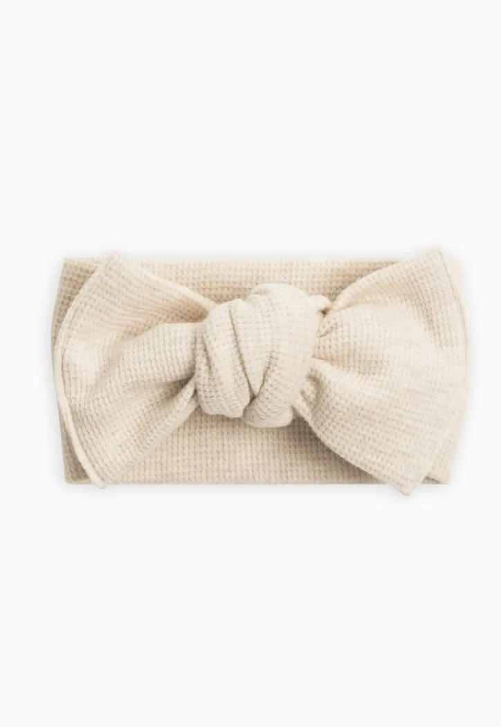 Knot Bow Wrap in Waffle Fabric