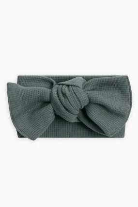 Knot Bow Wrap in Waffle Fabric