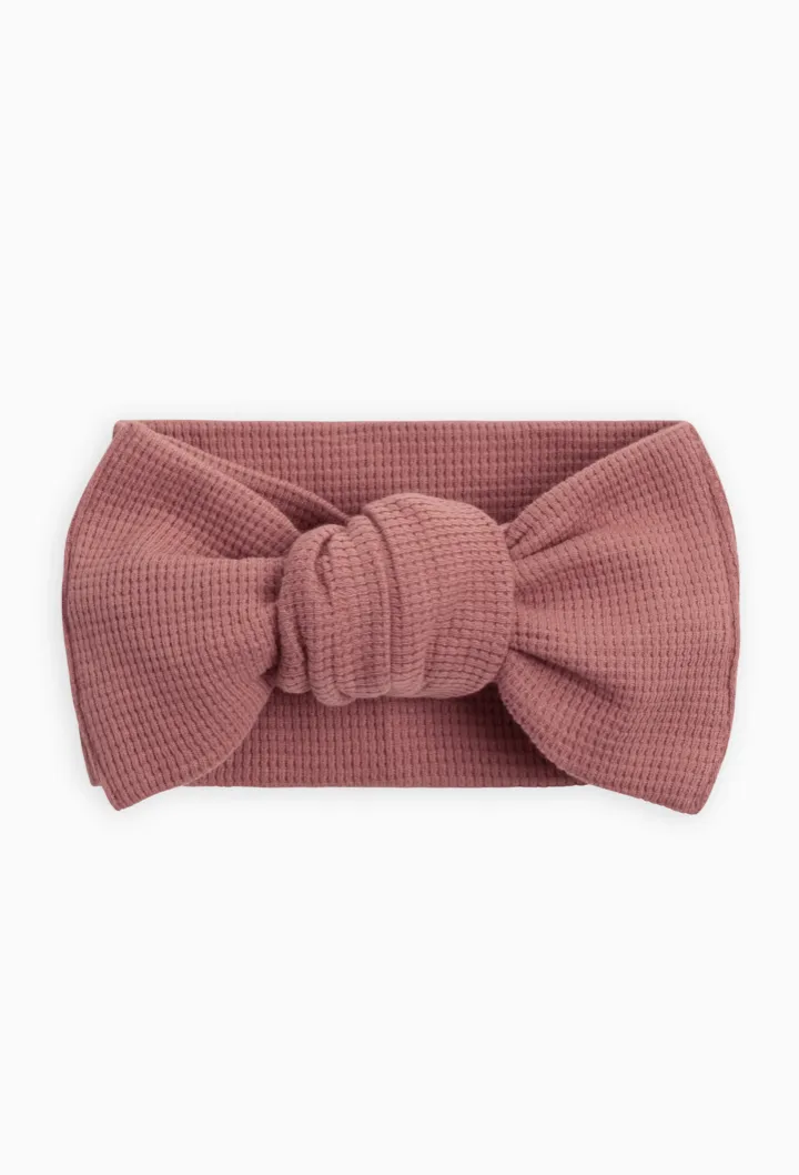 Knot Bow Wrap in Waffle Fabric