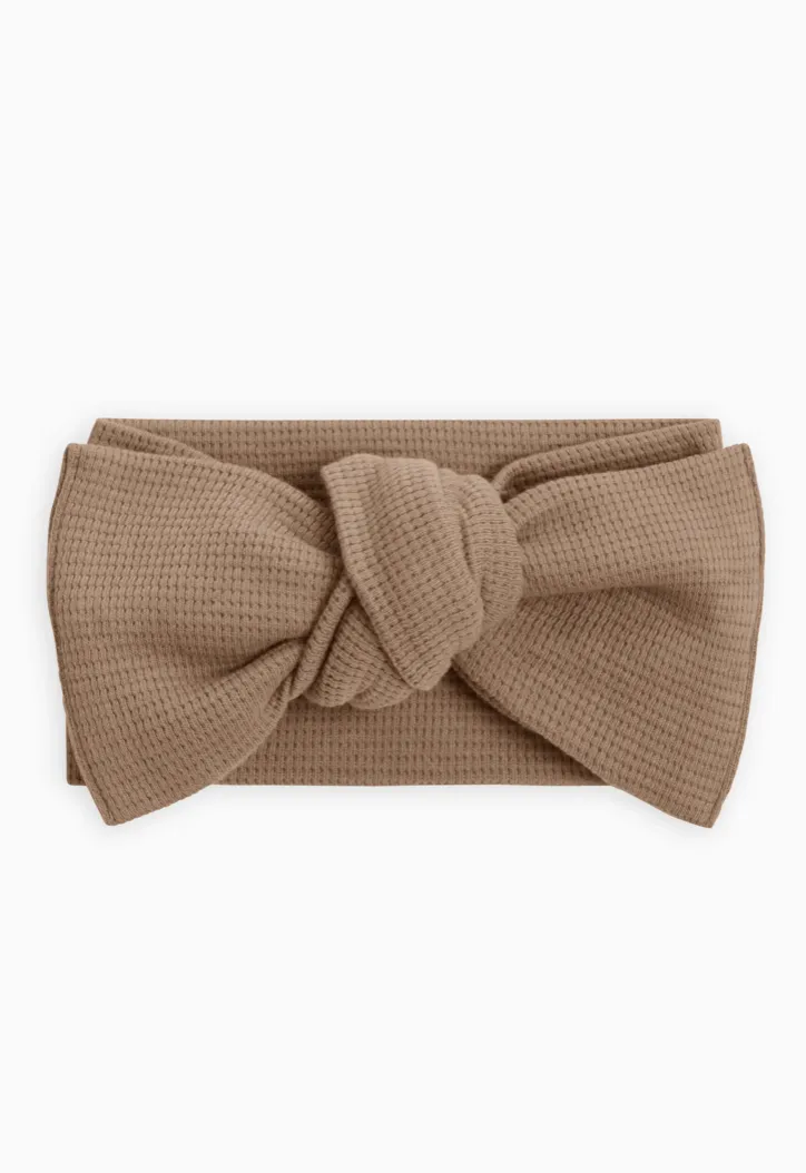 Knot Bow Wrap in Waffle Fabric