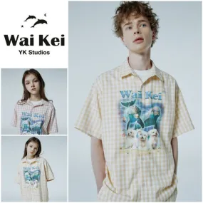 Wai Kei Unisex Street Style Cotton Logo Tee