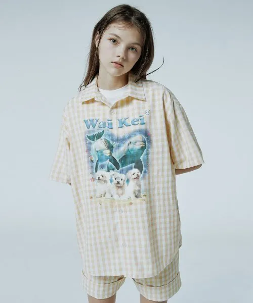 Wai Kei Unisex Street Style Cotton Logo Tee