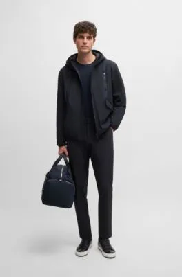 Water-repellent regular-fit jacket in performance twill