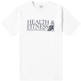 White Navy Sporty Rich Health Fitness T-Shirt