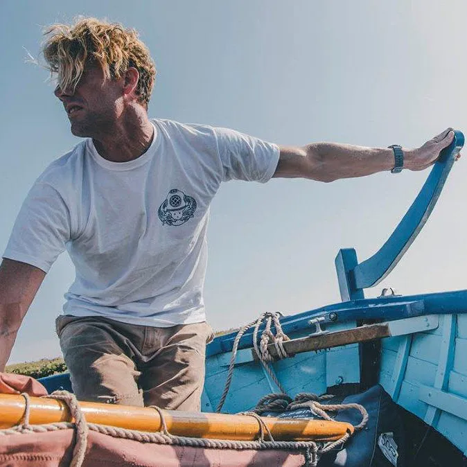 White Logo Tee