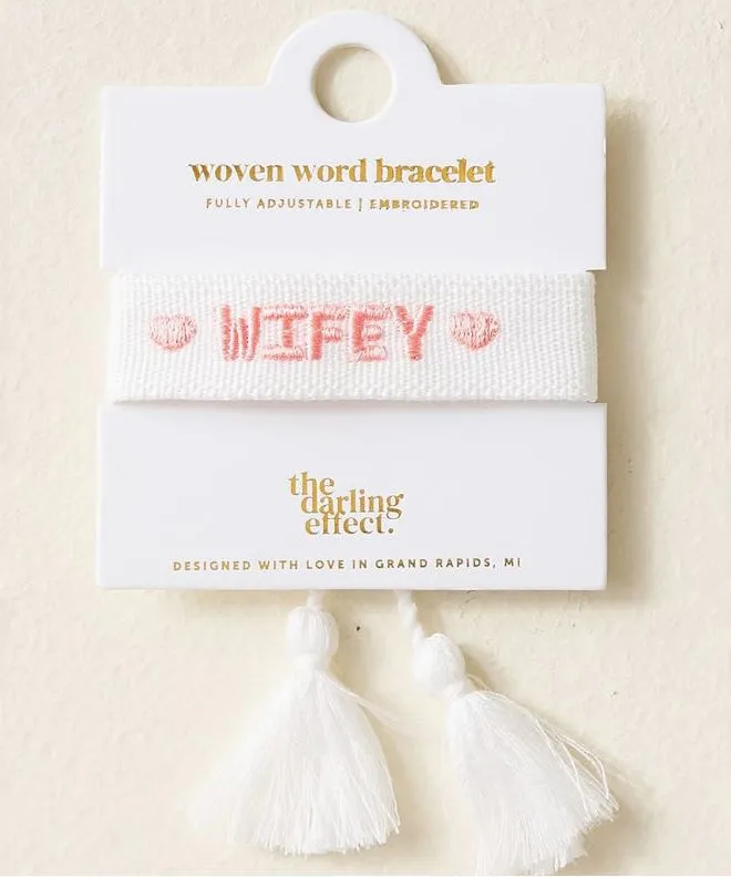 Trendy Wifey Woven Bracelet