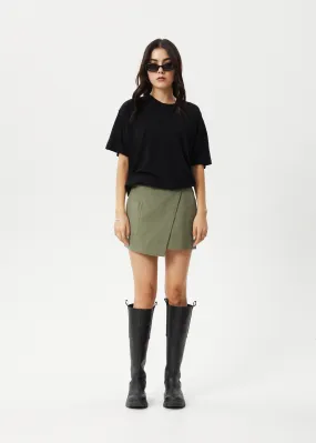 Womens Fraser Utility Mini Skirt Olive