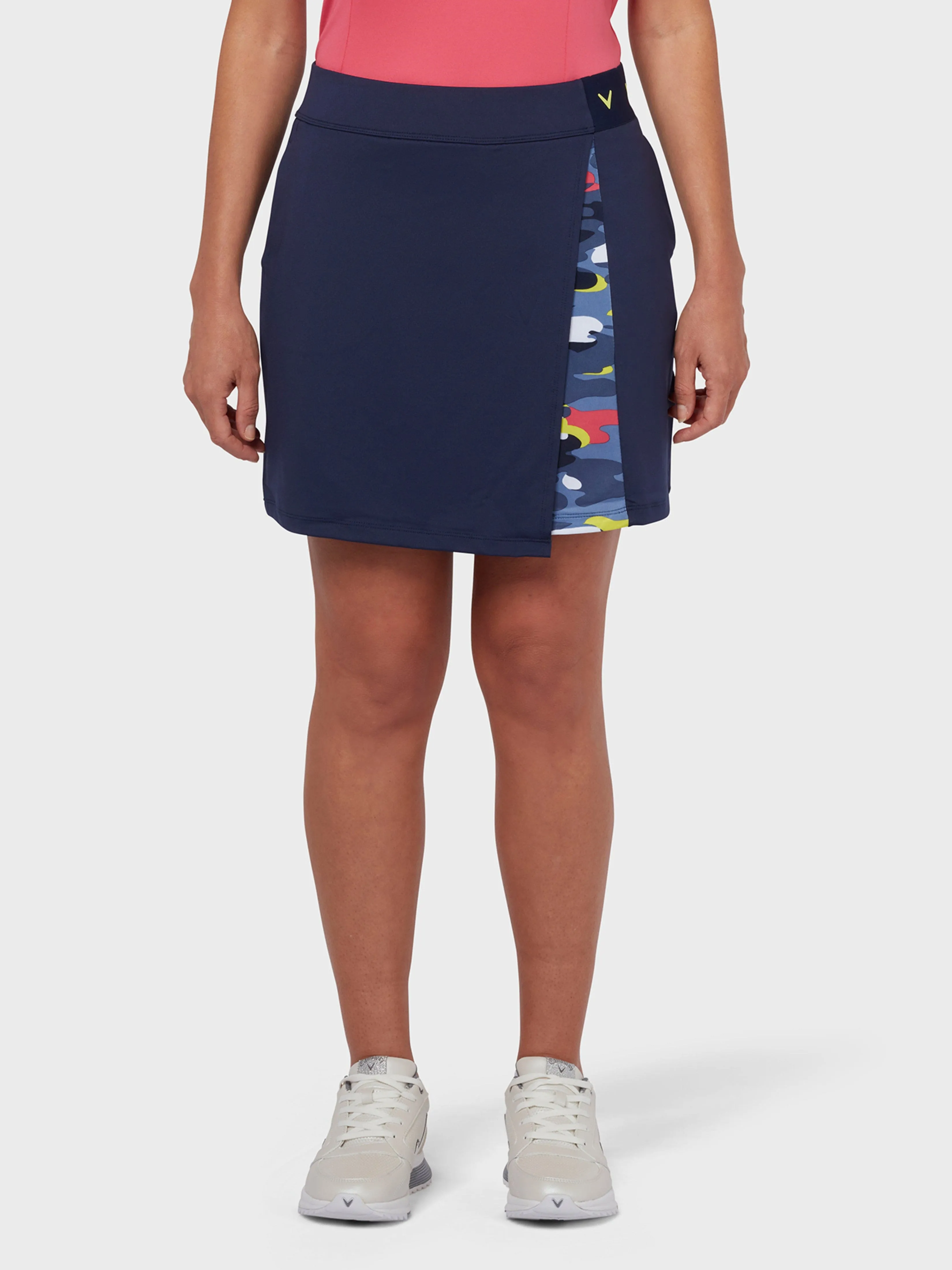 Multicolored Camo Wrap Skort for Women