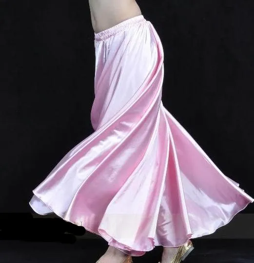 Shining Satin Long Skirt