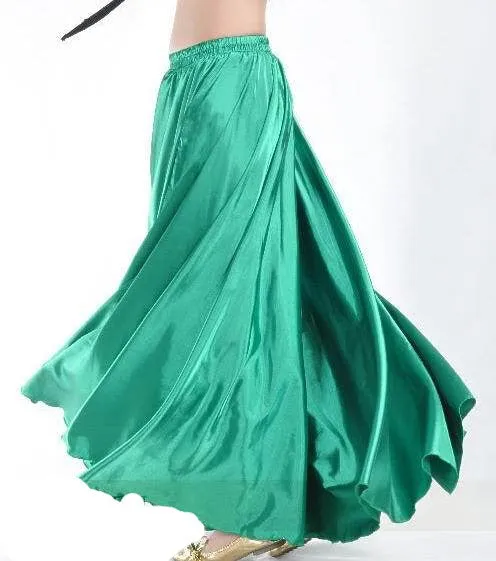 Shining Satin Long Skirt