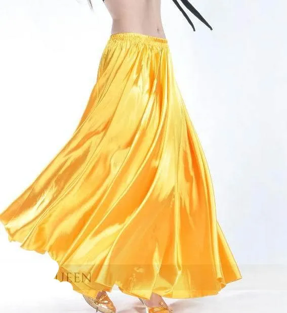 Shining Satin Long Skirt