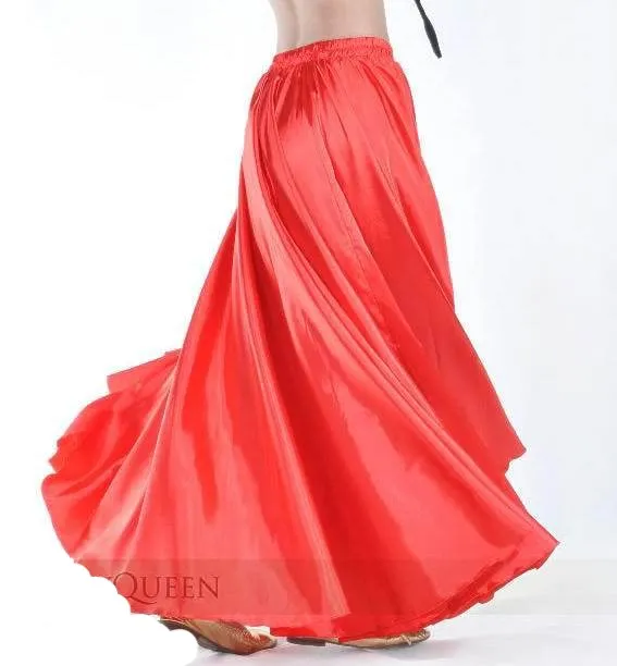 Shining Satin Long Skirt