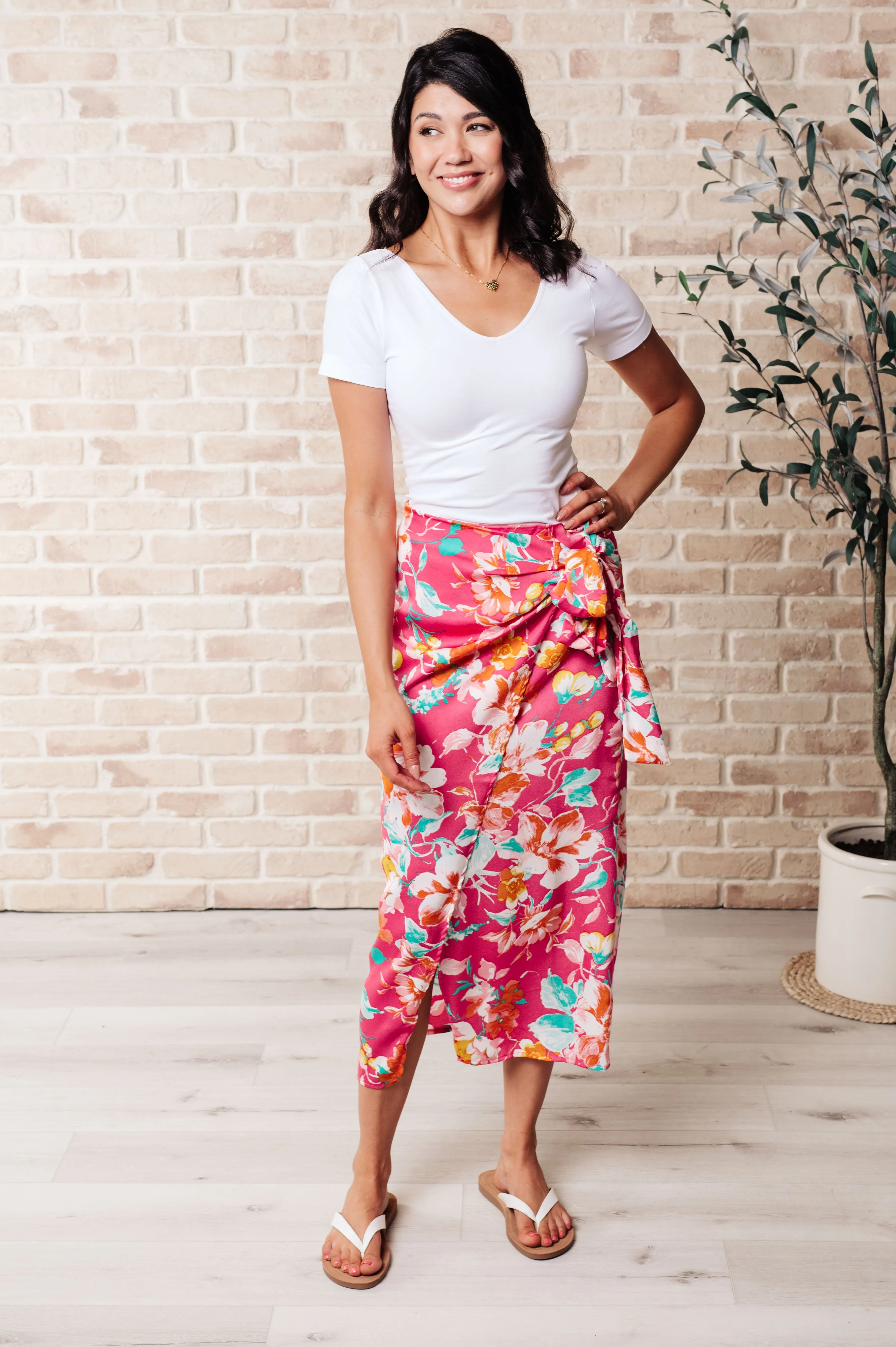 Wrap Around Skirt Magenta