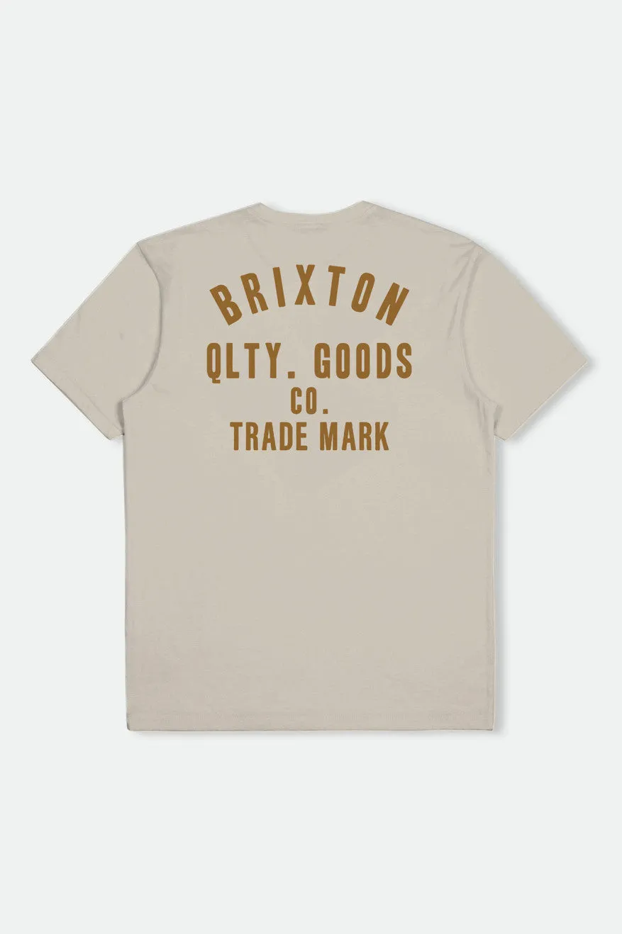 Woodburn S/S Standard Tee - Cream/Golden Brown