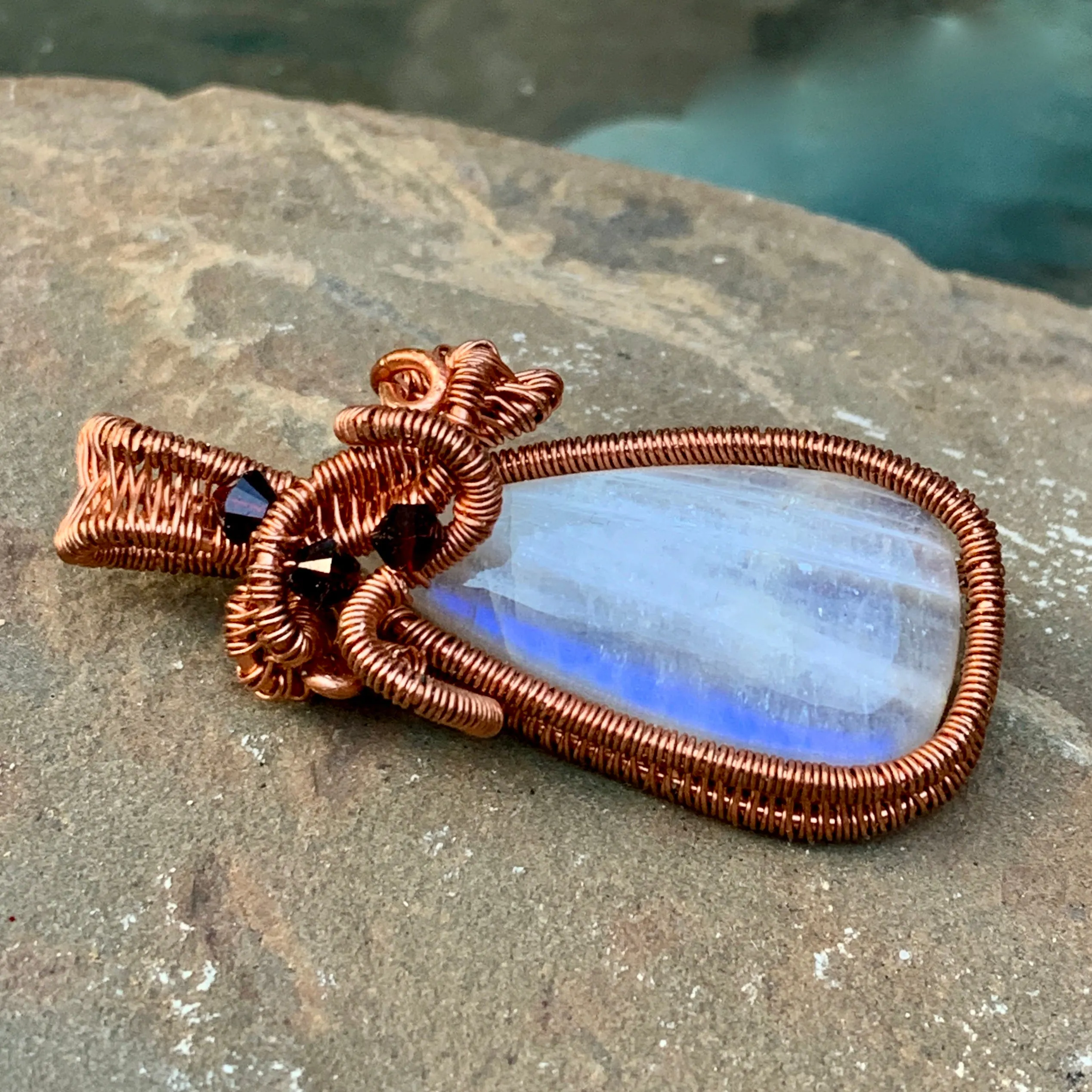 Copper Teardrop Moonstone