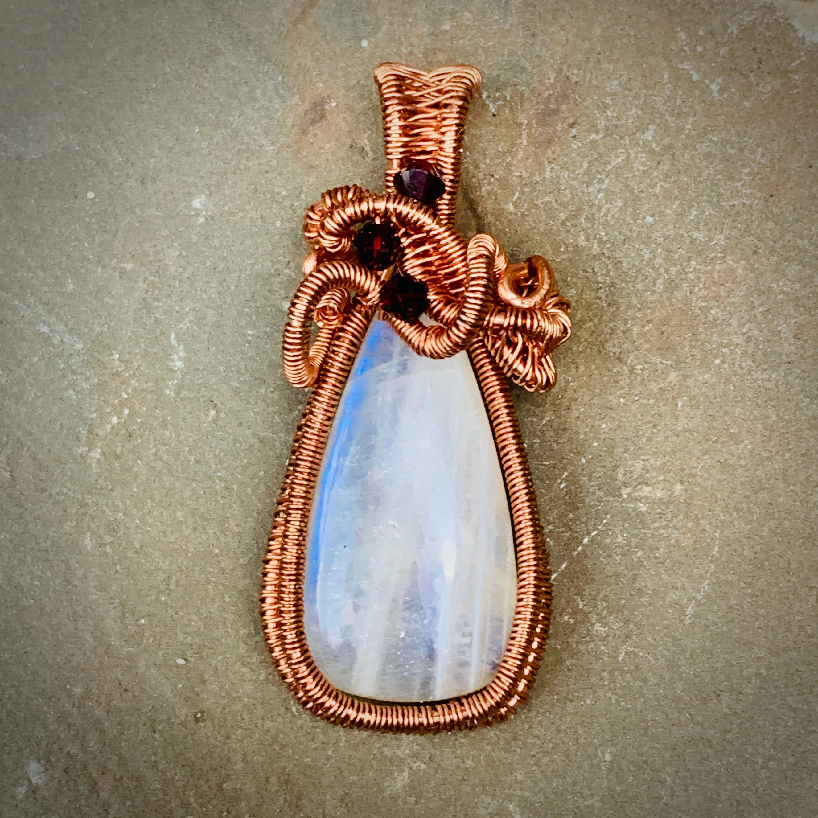 Copper Teardrop Moonstone