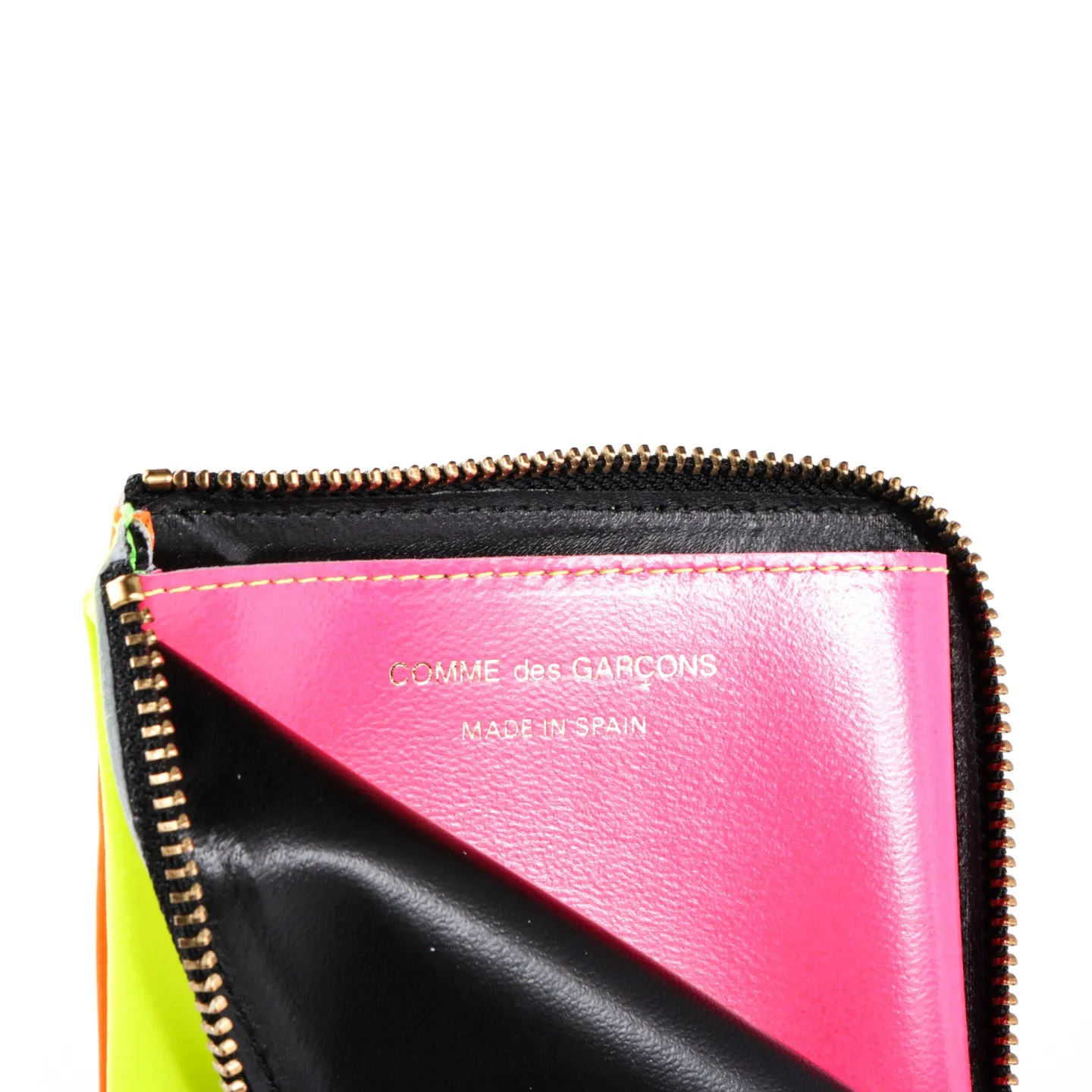 Yellow/Light Orange COMME DES GARCONS SA3100 Super Fluo Zip Wallet