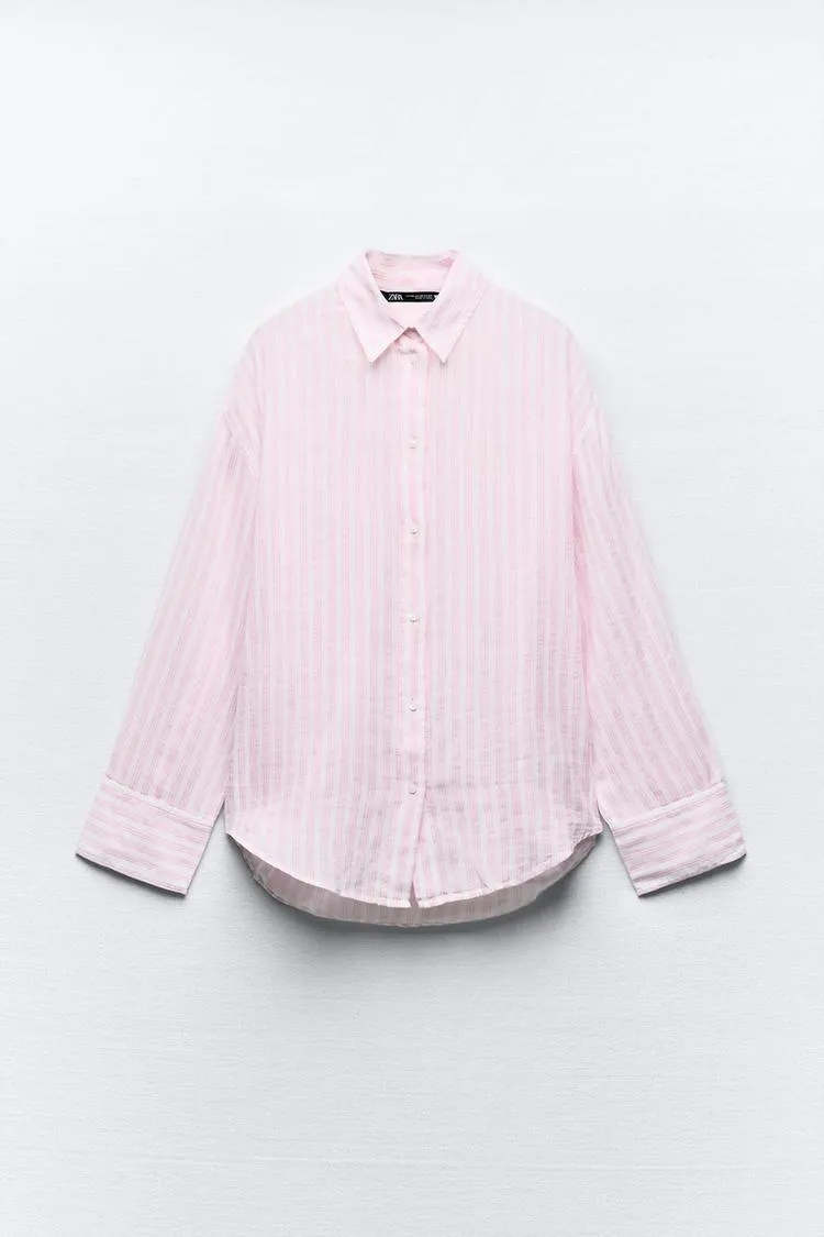 ZARA casual cotton stripe shirts