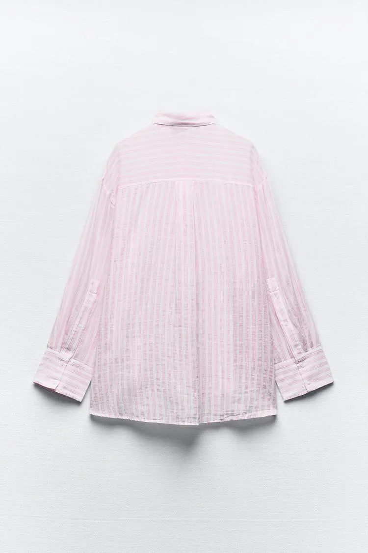 ZARA casual cotton stripe shirts